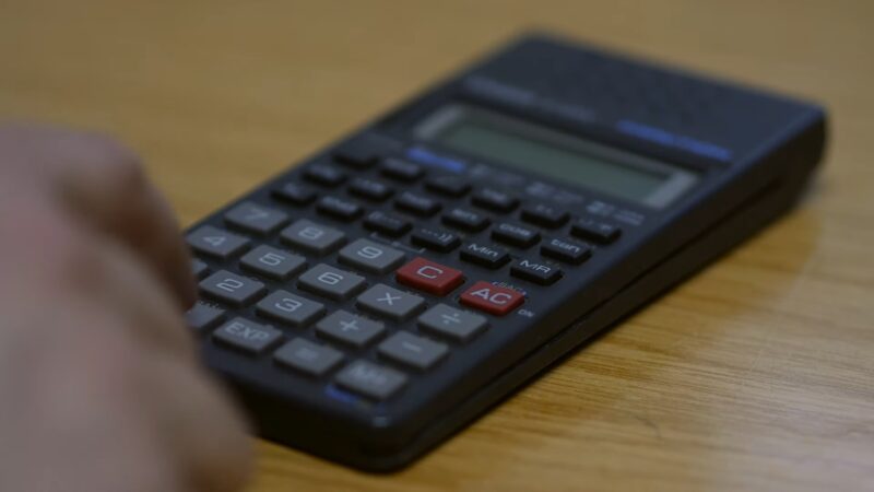 Calculator on Table